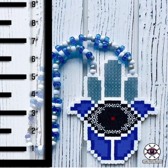 Evil Eye Perler Necklace - Picture 5 of 5
